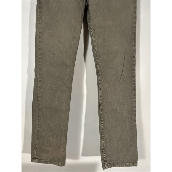 Eddie Bauer Jeans 33x32 Tan/Brown Slim Fit Stretch Cotton Canvas WorkWear Preppy - Picture 2 of 13